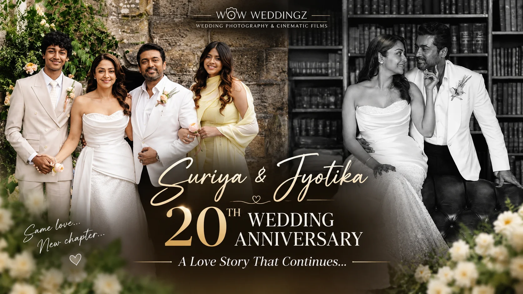 Suriya & Jyotika’s 20th Wedding Anniversary: A Celebration of Love, Family & Forever